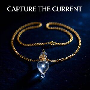 OOAK! Amphora Shaped Clear Glass Bottle Necklace | Wish Spell Cremation Jewelry